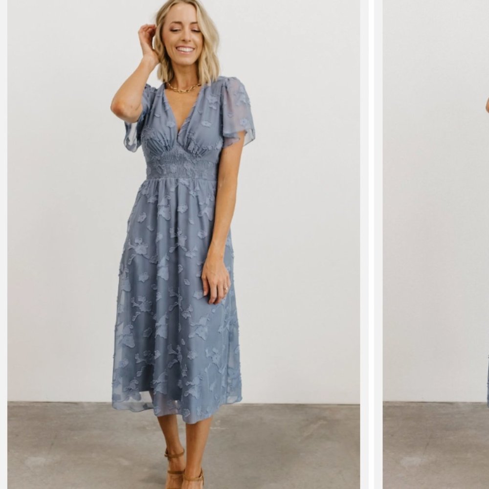 NEW Baltic Born June Smocked Midi Dress Size Large